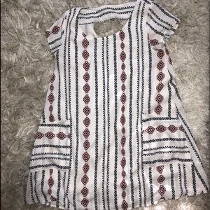 Tribal print dress with pockets